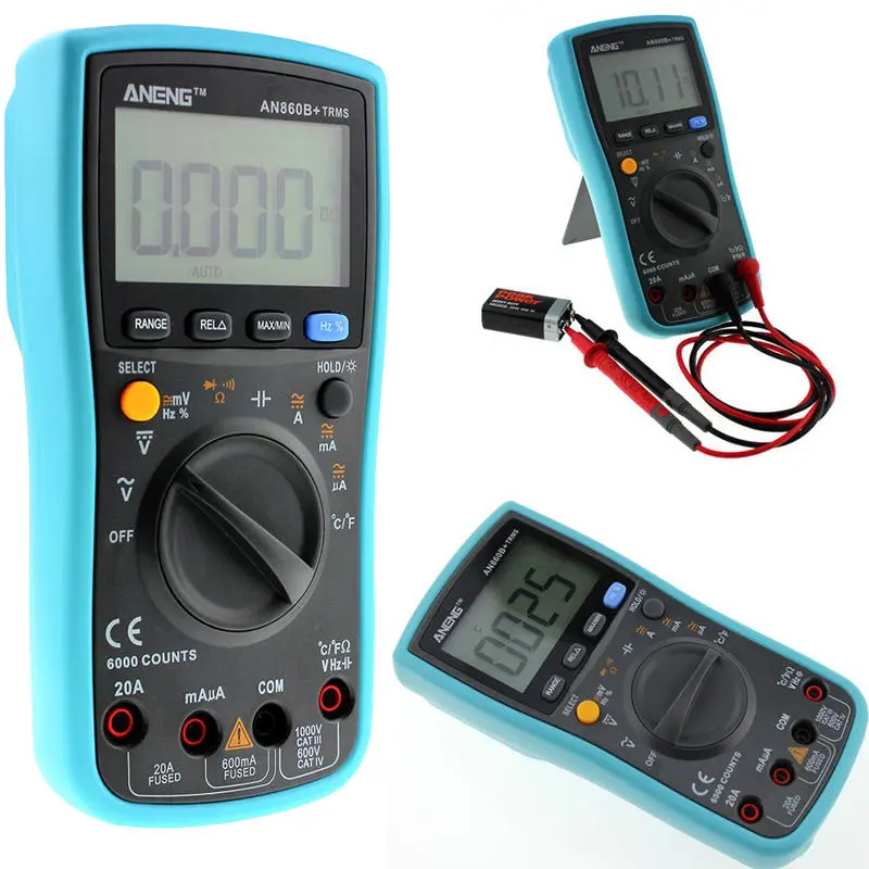 ANENG AN860B+ Digital Multimeter - AC/DC Voltage Current Resistance & Temperature Tester - Image 2
