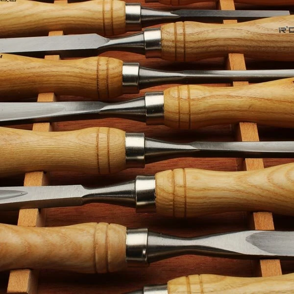 JET Carving Chisels Kit - 12pc Set, Wood Carving Tools, Precision Woodworking Chisels - Image 4