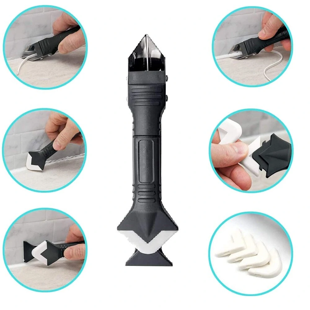 12 Piece Caulking Tool Kit - 3-in-1 Finishing Tool, Sealant Nozzle & Scraper - Image 2