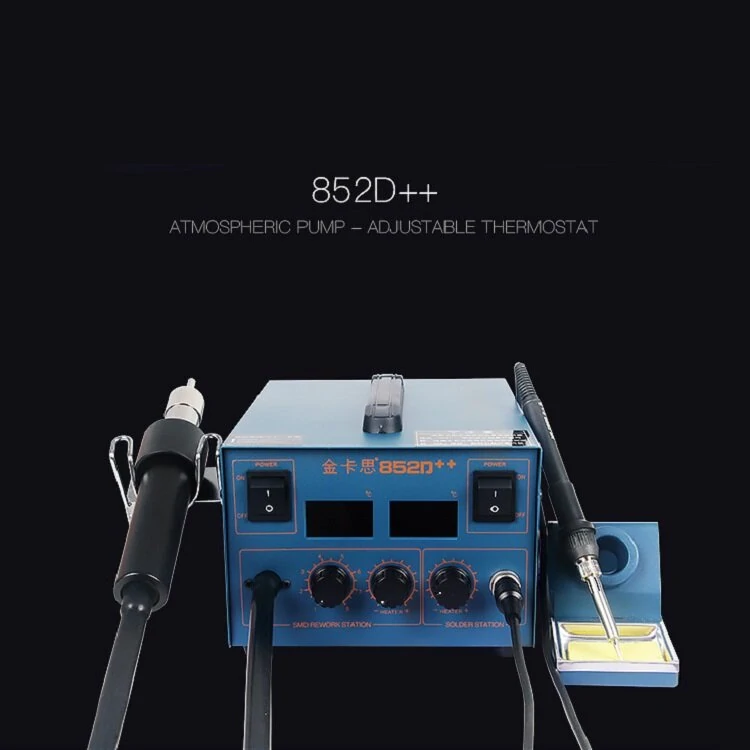 KAISI 852D++ Soldering Station | Adjustable Thermostatic Hot Air Gun & Desoldering Iron - Image 2