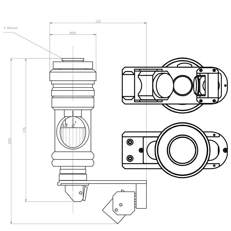 KOPPACE 7X-300X 3D Industrial Microscope Lens | C-Mount | 2D/3D Switchable Zoom - Image 5