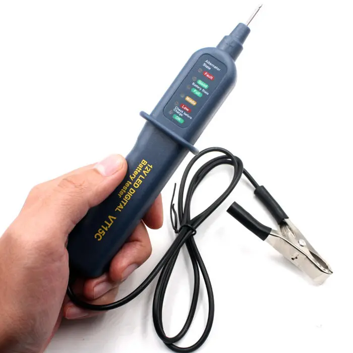 WHDZ VT15C 12V Car Battery Tester - Digital Alternator Analyzer & Voltmeter - Image 2