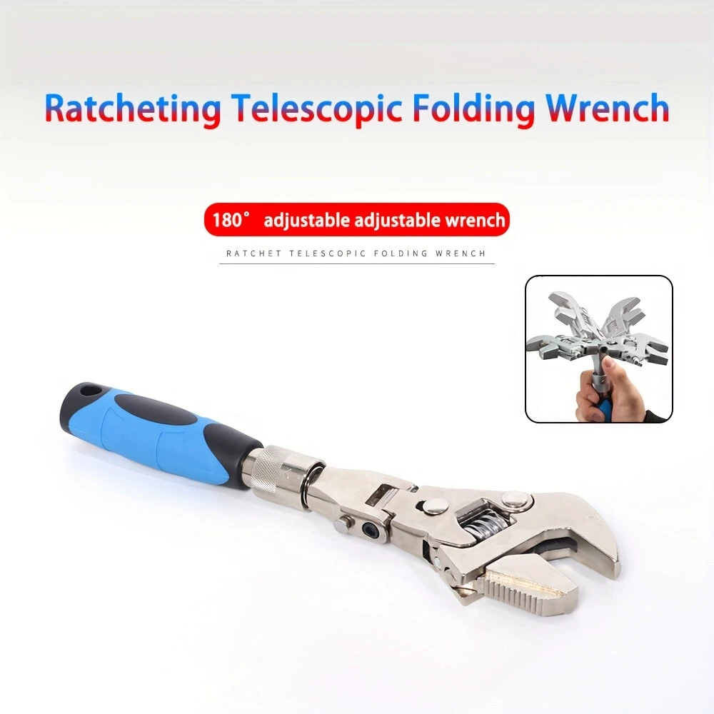 Craftsman 10-Inch 5-in-1 Telescopic Ratchet Wrench | Adjustable, 180° Swivel Head - Image 3
