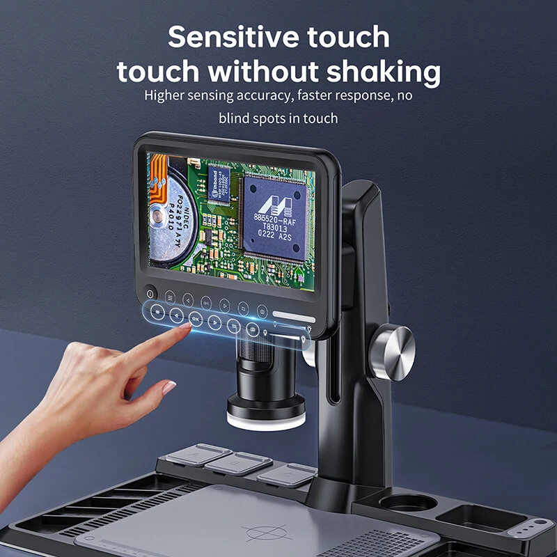 Digital Microscope 1600X | 12MP Camera & 7 Touch LCD | 28 LED Lights & PC Remote - Image 4