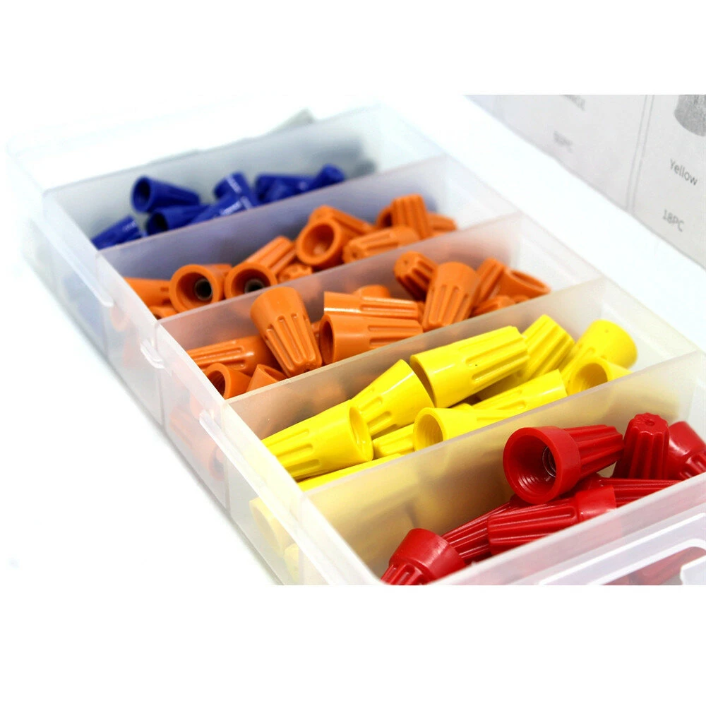 158pcs Wire Connector Kit - Spring Cap & Twist Nut Terminal Assortment Set - Image 5