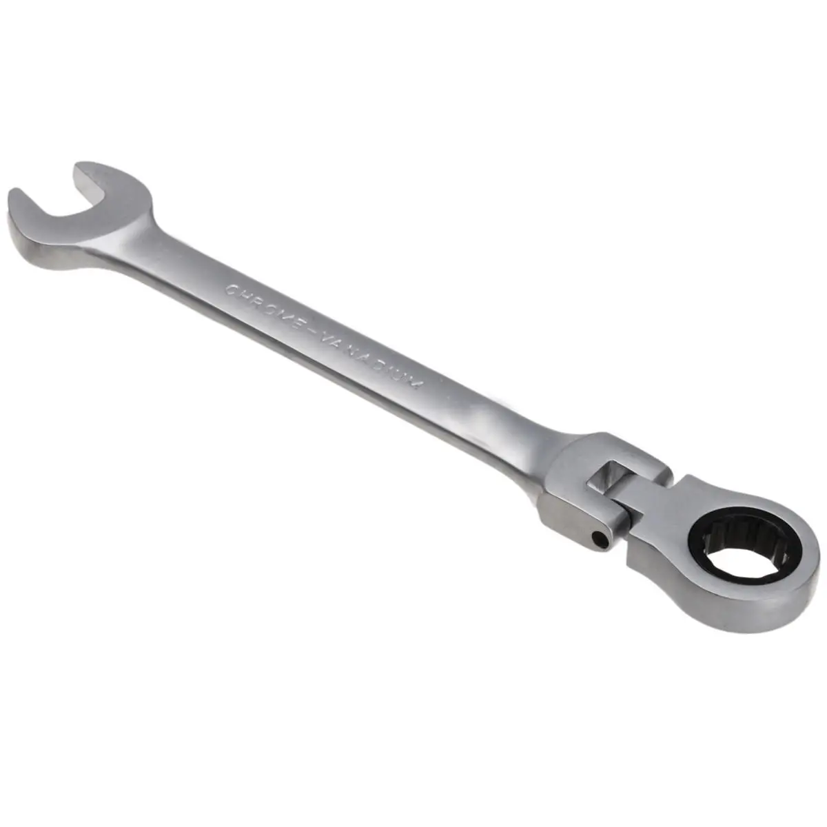 CR-V Steel Flexible Head Ratchet Wrench | 16mm Metric Open End & Ring Spanner - Image 3