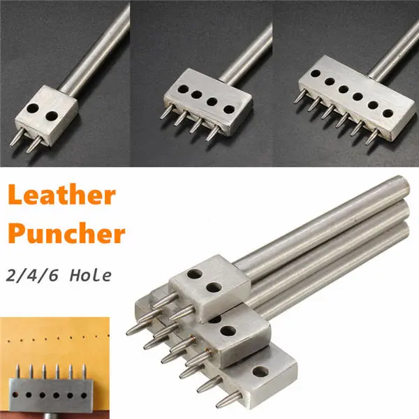 Leather Craft Round Hole Punch Cutter - 8mm Spacing | 2/4/6 Hole Puncher - Image 2
