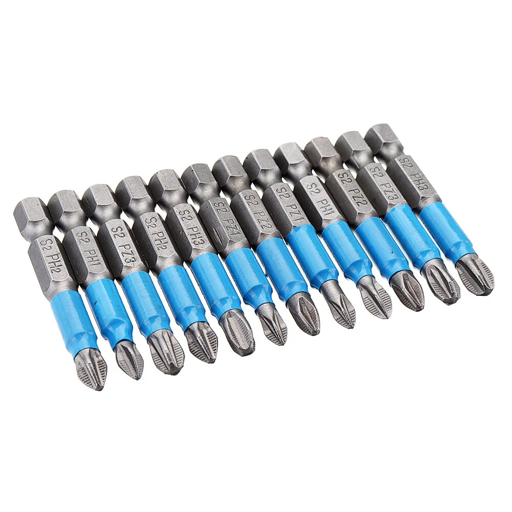 Drillpro 12pcs 1/4 Inch Hex Impact Screwdriver Bits | PH2 Phillips Magnetic Anti-Slip - Image 2