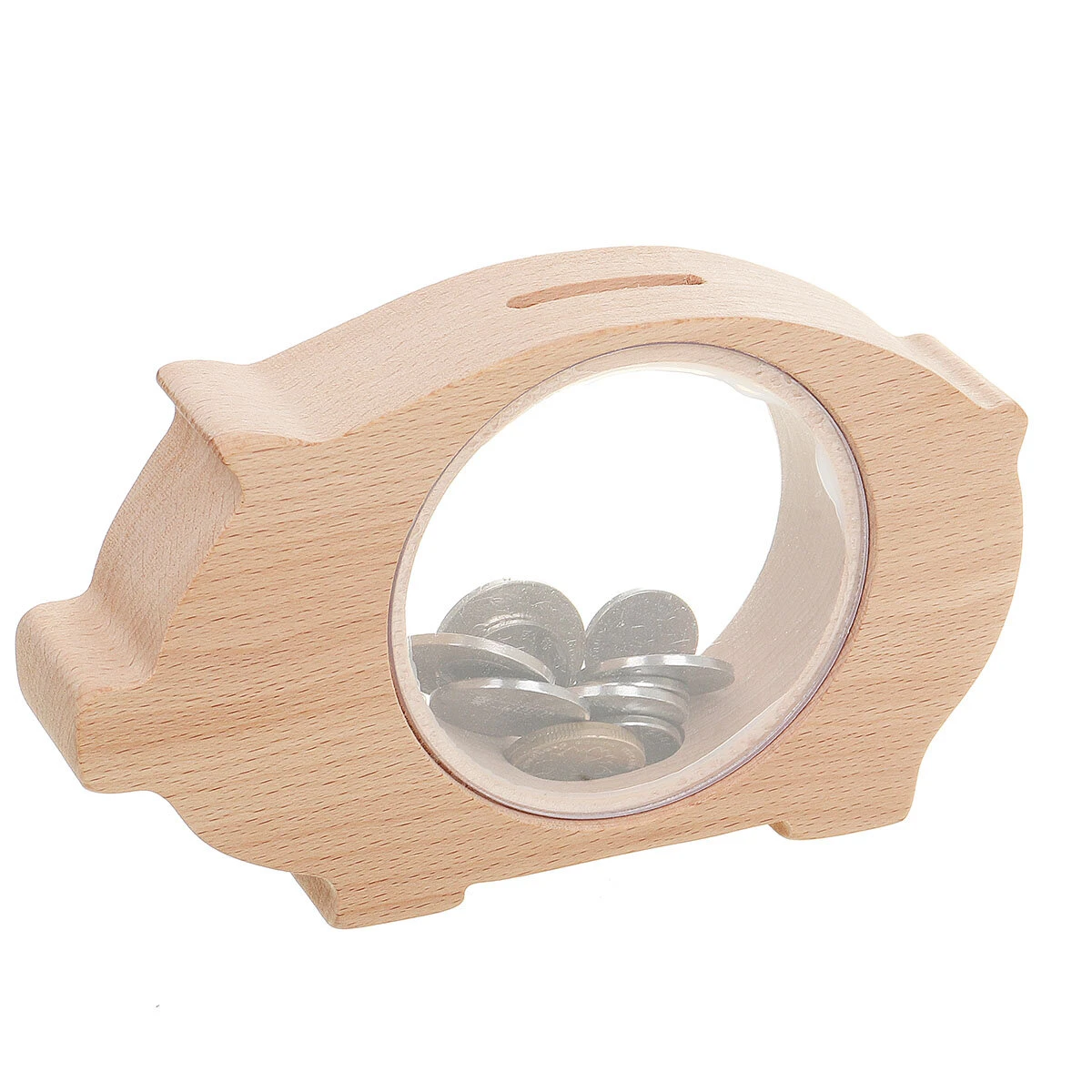 Animal Shape Wooden Piggy Bank - Handcrafted Coin Collecting Box for Kids | Toy Gift - Image 2