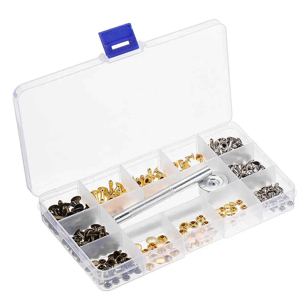 Levis DIY Leather Craft Snap Fasteners Kit - 135Pcs Hat Rivet Tools - Image 4