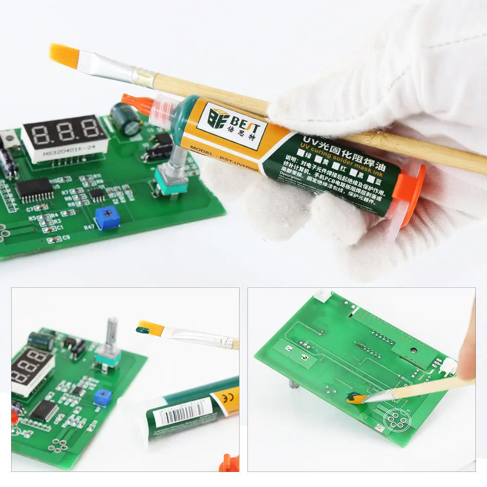 BEST UV Curing Solder Mask Ink | BGA PCB Paint to Prevent Corrosive Arcing - Image 2