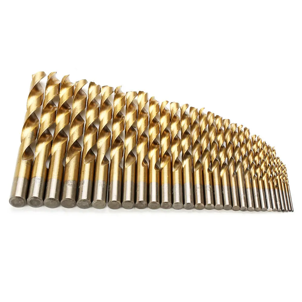 29Pcs Titanium Coated HSS Drill Bit Set | 1/16 to 1/2 Inch | 118 Degree Point - Image 4