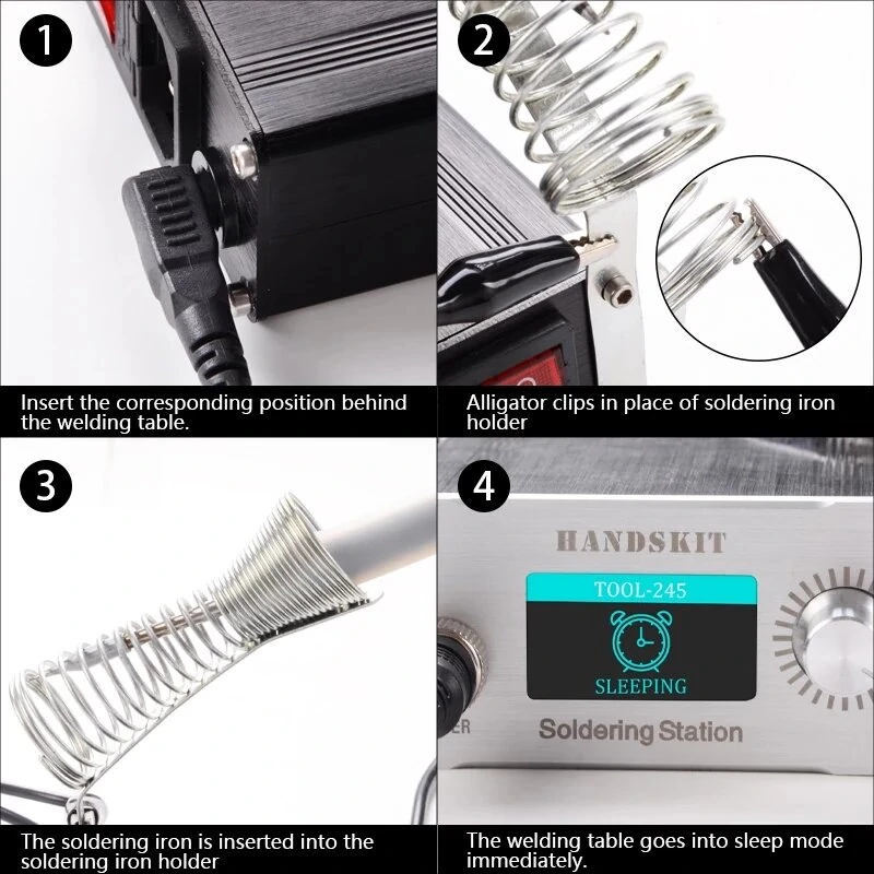 HANDSKIT T245 Digital Solder Station | 2.5s Fast Heating, Adjustable Temp, 3 Tips - Image 4