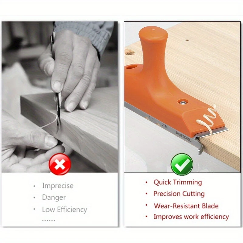 Handheld Edge Banding Trimmer - High-Quality Steel Blade for Wood PVC ABS Veneer | R15 R20 Chamfer Cutter - Image 5