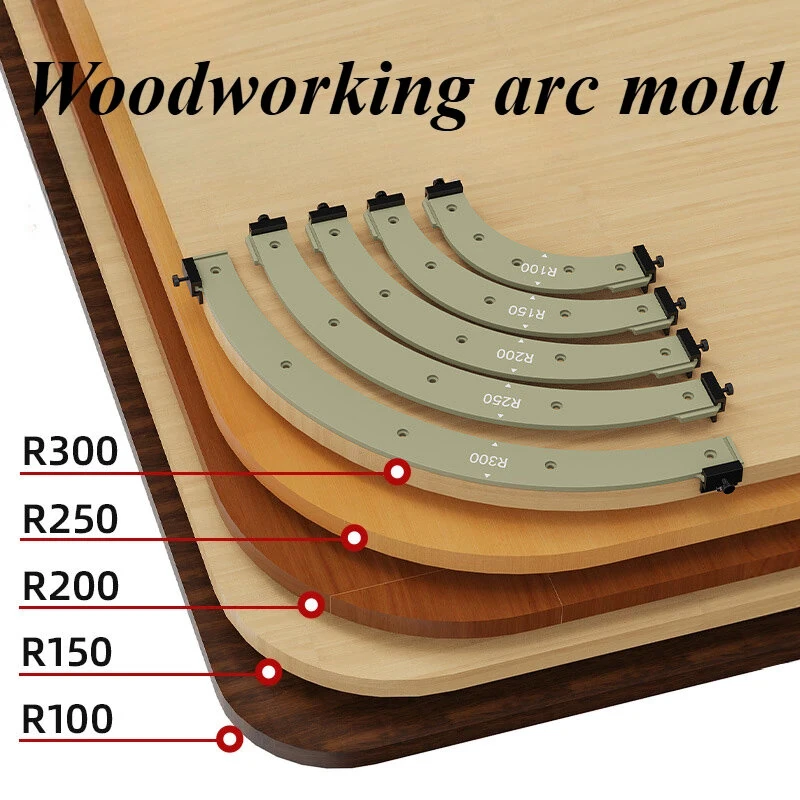 Woodworking Router Corner Jig Template R100-300 | Laser Cut Accurate Angle Positioning Tool - Image 2