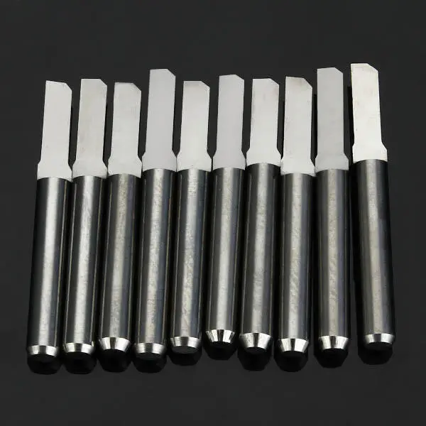 Tungsten Steel Parallel Milling Cutter Bits - 10pcs 3.175mm Shank 2.5x8mm | PCB Drill - Image 2