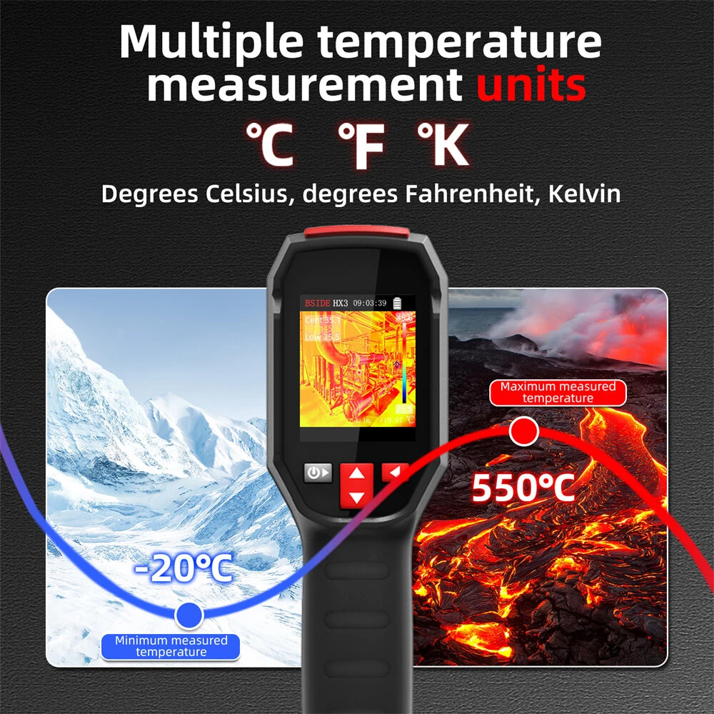 BSIDE HX3 Handheld Thermal Imager - 240x240 IR -20°C to 550°C | 2.4 LCD - Image 3