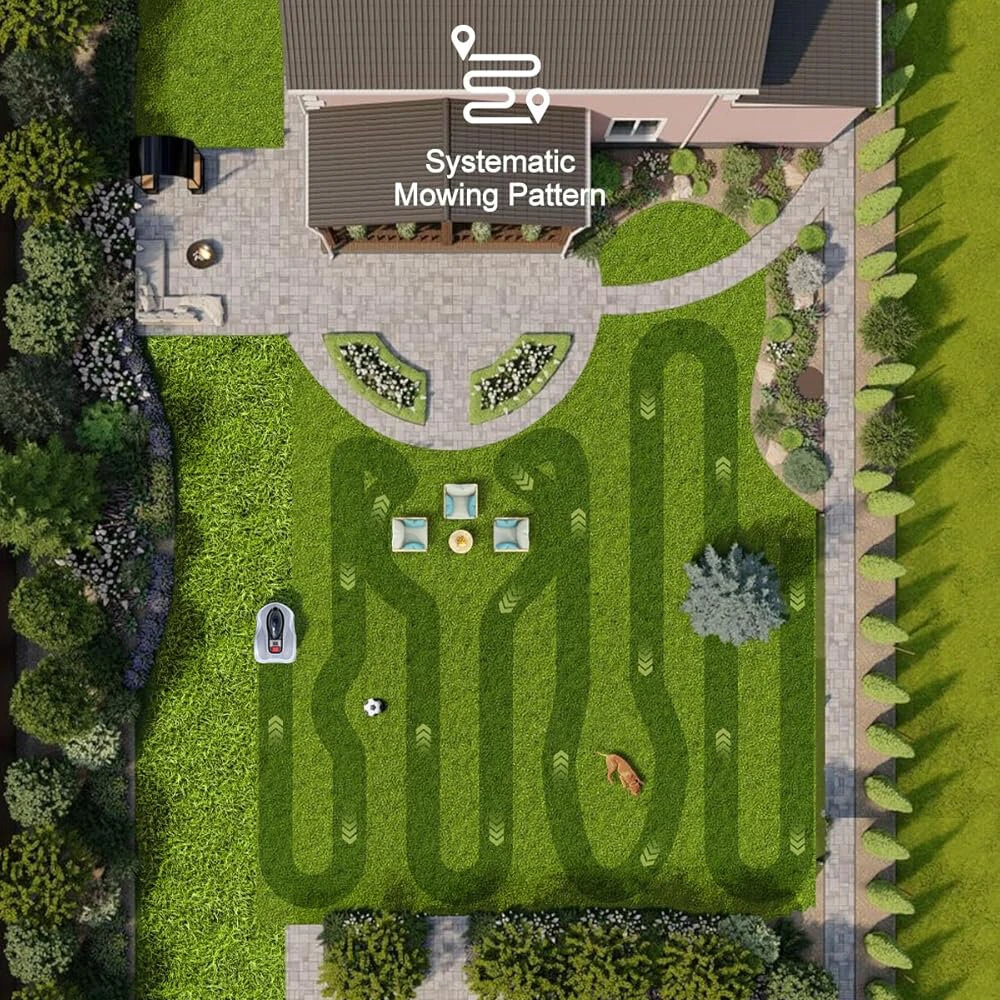 N1000 Robotic Lawn Mower for 0.75 Acres | RTK GPS & AI Navigation | Virtual Boundary | App Control - Image 5