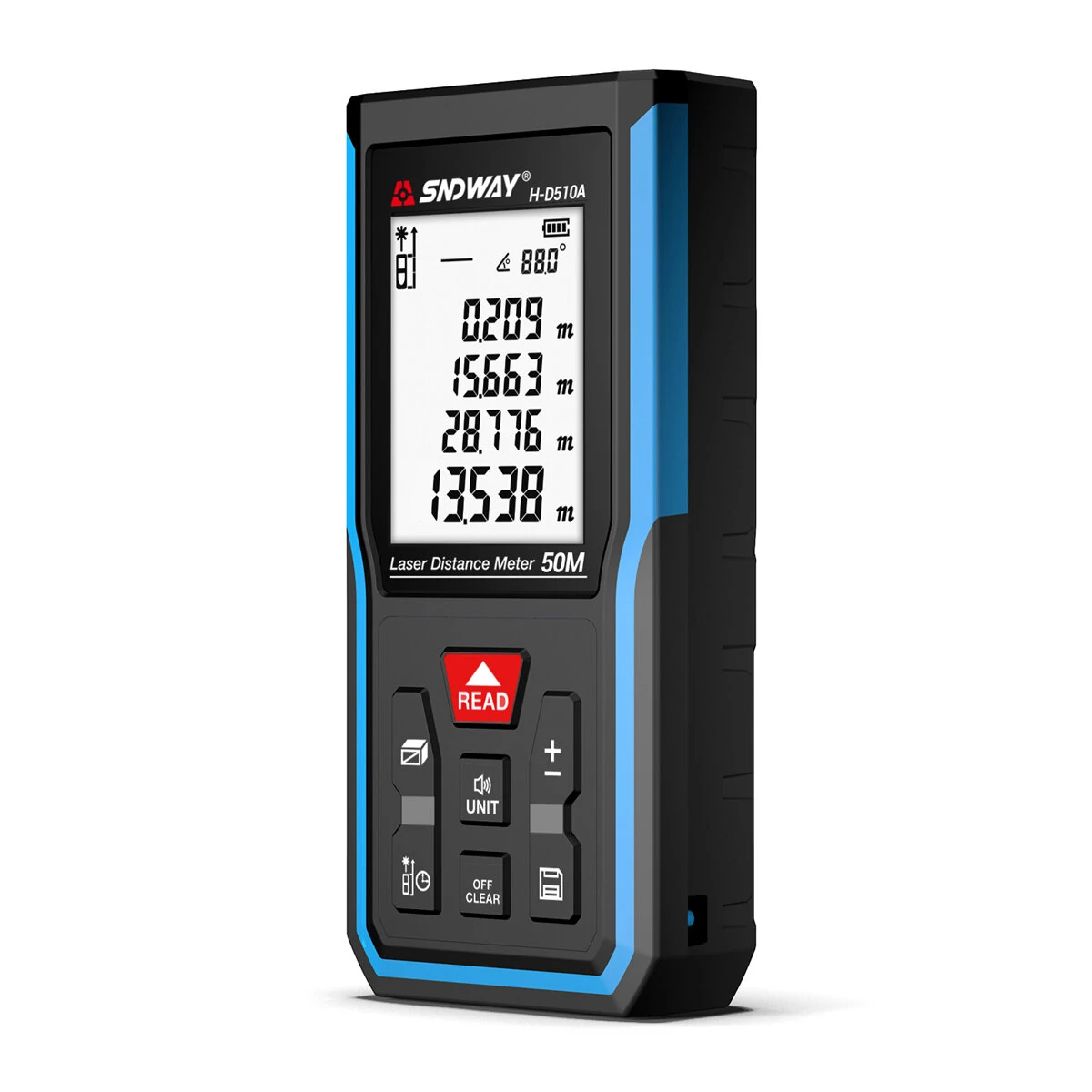 SNDWAY H-D510A/E Laser Distance Meter - 50m Range | Angle & Volume Measurement - Image 2