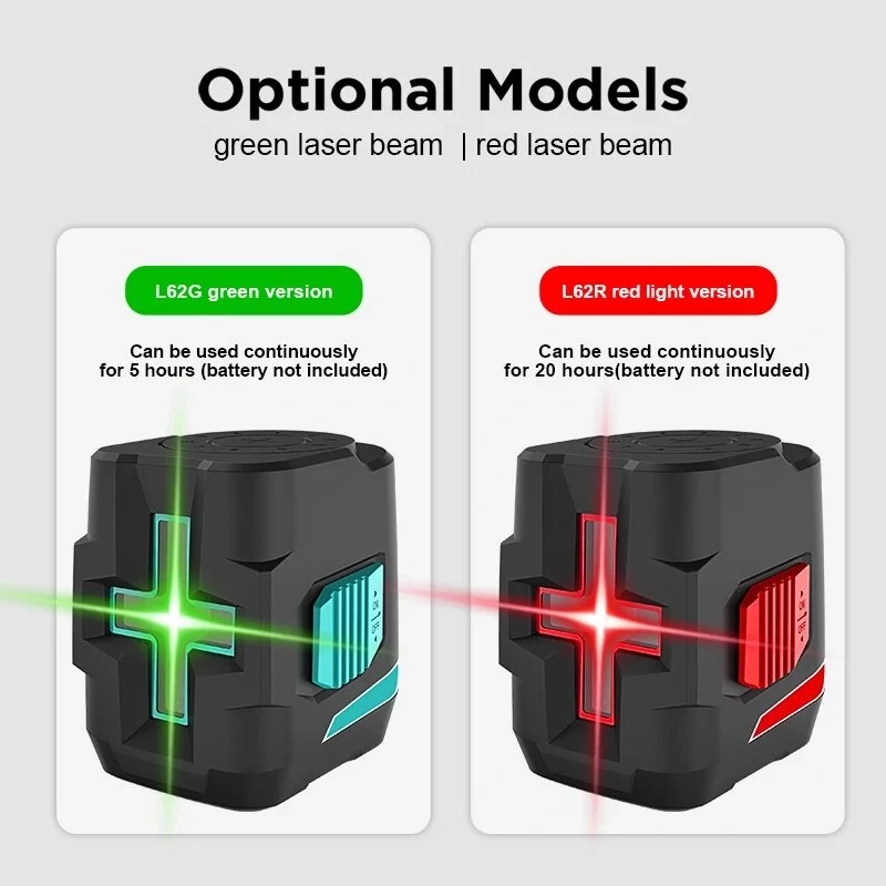 Mileseey L62R/L62G Self-Leveling Laser Level - 2-Line Cross Red/Green Light - Image 5