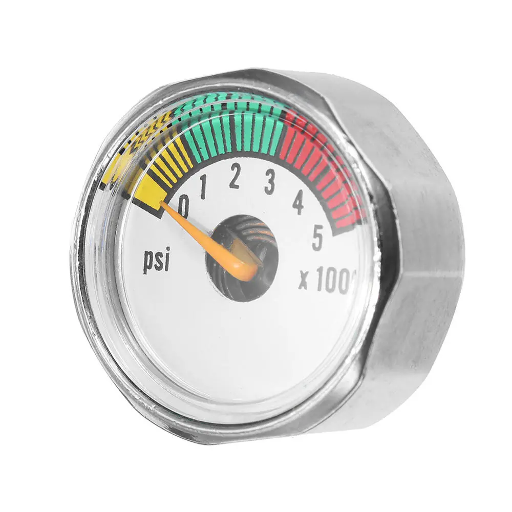 Alloy 5000 PSI CO2 Tank Pressure Gauge - 1/8 NPT Threads | Micro Air - Image 2
