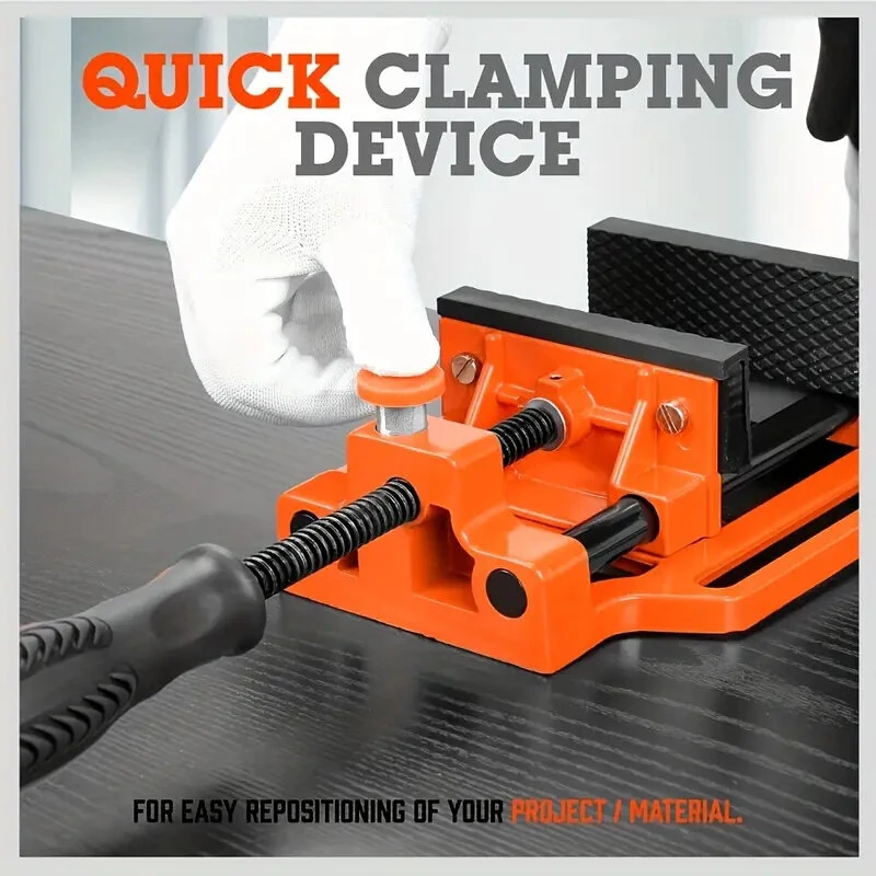 Quick-Release 90mm Drill Press Vice | High Carbon Steel & Soft Grip Handle - Image 5