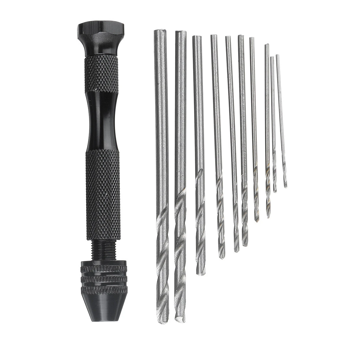 Hand Drill Keyless Chuck - 0.3-4mm with 150 Drill Bits Set for Wood - Image 2