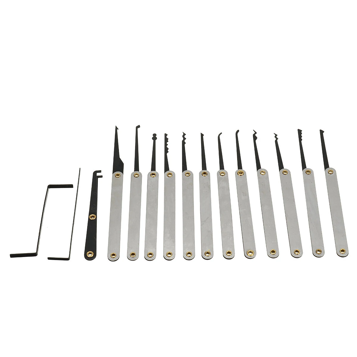 24PCS Stainless Steel Picks and Padlocks Set | Complete with Picking Blade & Wrench - Image 3