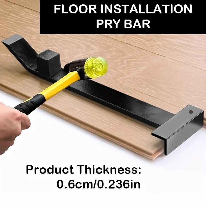 Cold Rolled Steel Pry Bar - 90 Degree Pull Hook for Flooring & Gap Repair - Image 3