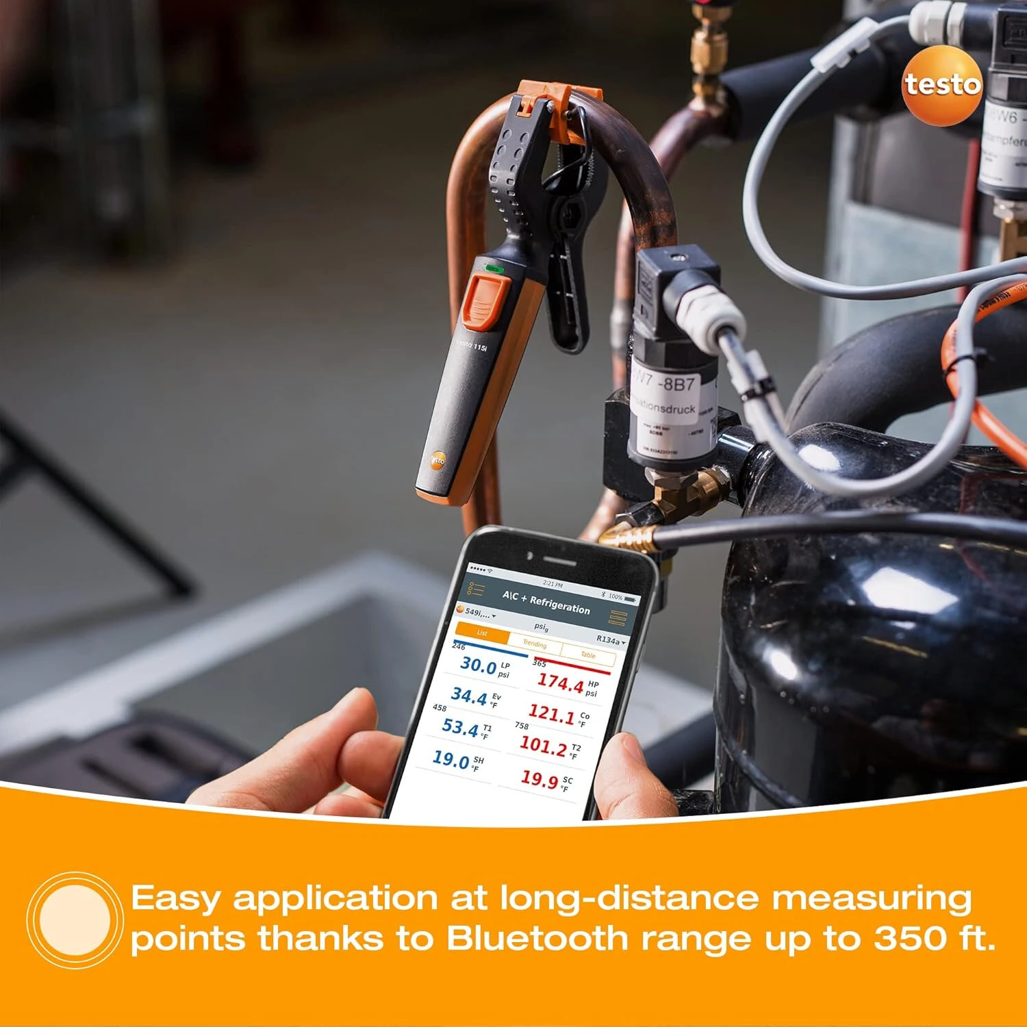 ForTesto 115i Clamp Thermometer | Bluetooth HVAC Tool -58 to 302°F | PDF Excel - Image 4