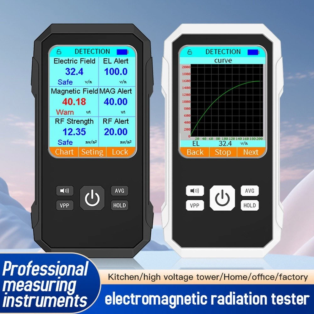 EMF Meter - 3-in-1 Electric, Magnetic & RF Radiation Tester | Handheld Portable Detector - Image 2
