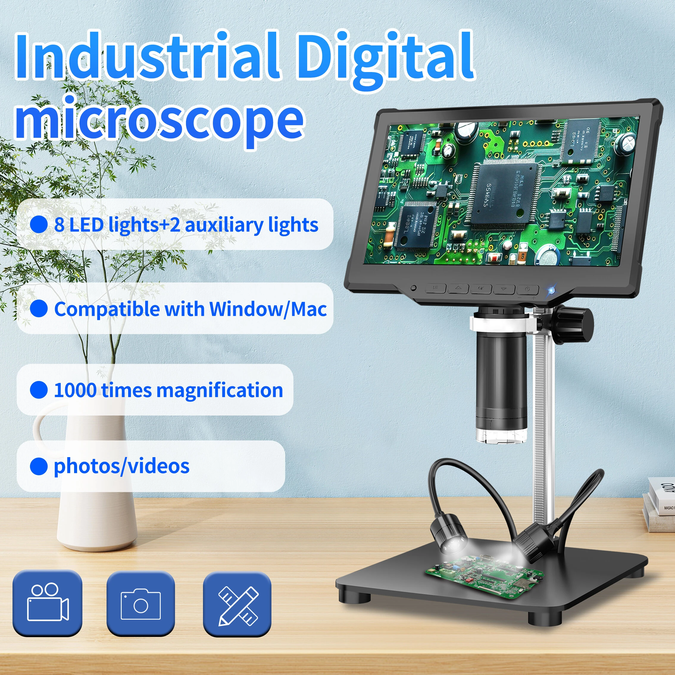 MK10 10.1 Inch Digital Microscope | IPS Screen & HD Camera | Type-C for Windows/Mac - Image 2