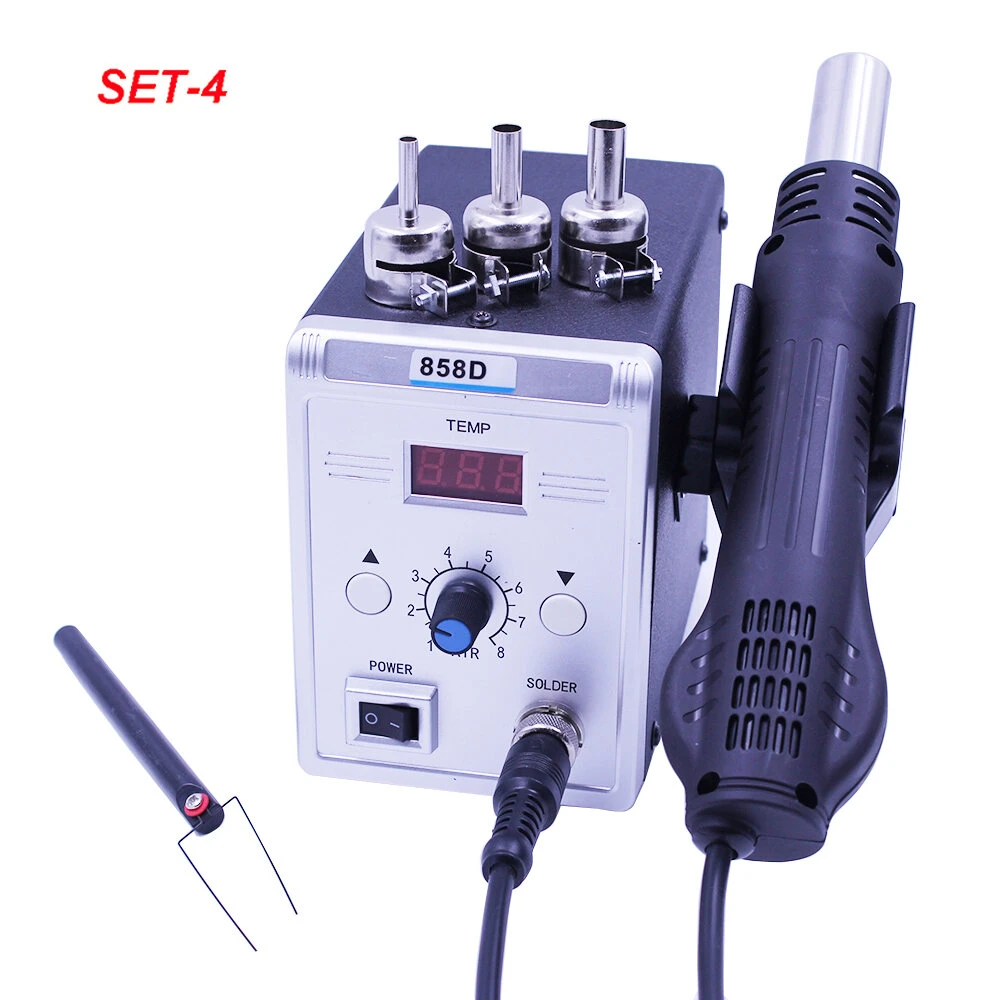 858D 700W Hot Air Soldering Station | BGA Rework & SMD Repair | 220V/110V - Image 5