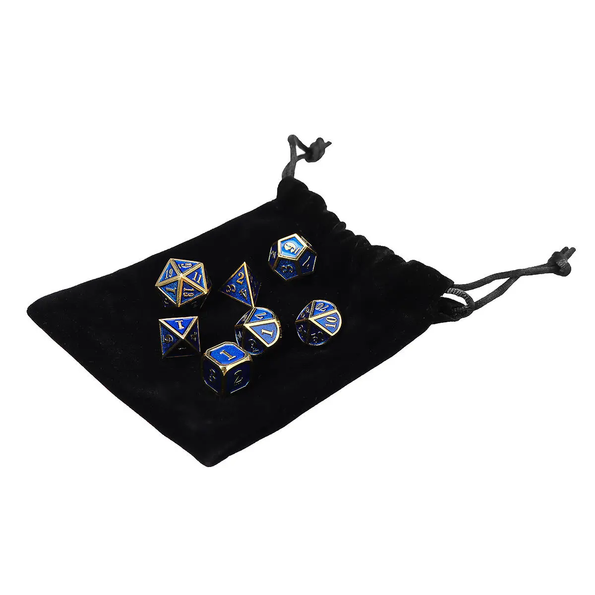 7Pcs Heavy Duty Metal Polyhedral Dice Set - Antique RPG Role Playing Game Dice - Image 5