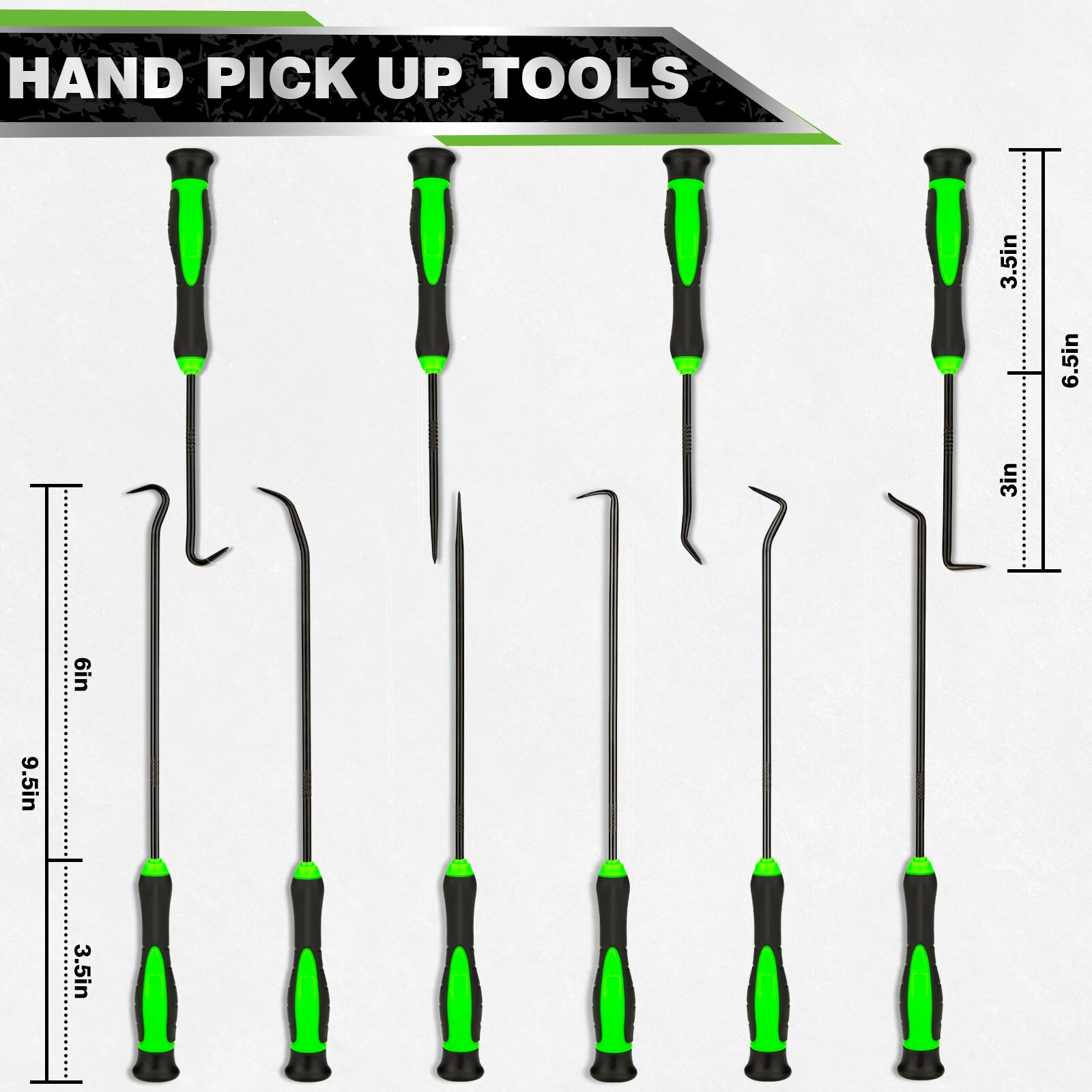 Chrome Vanadium Steel Seal Hook Puller Set - 10pcs with Ergonomic Handle & Canvas Bag - Image 4