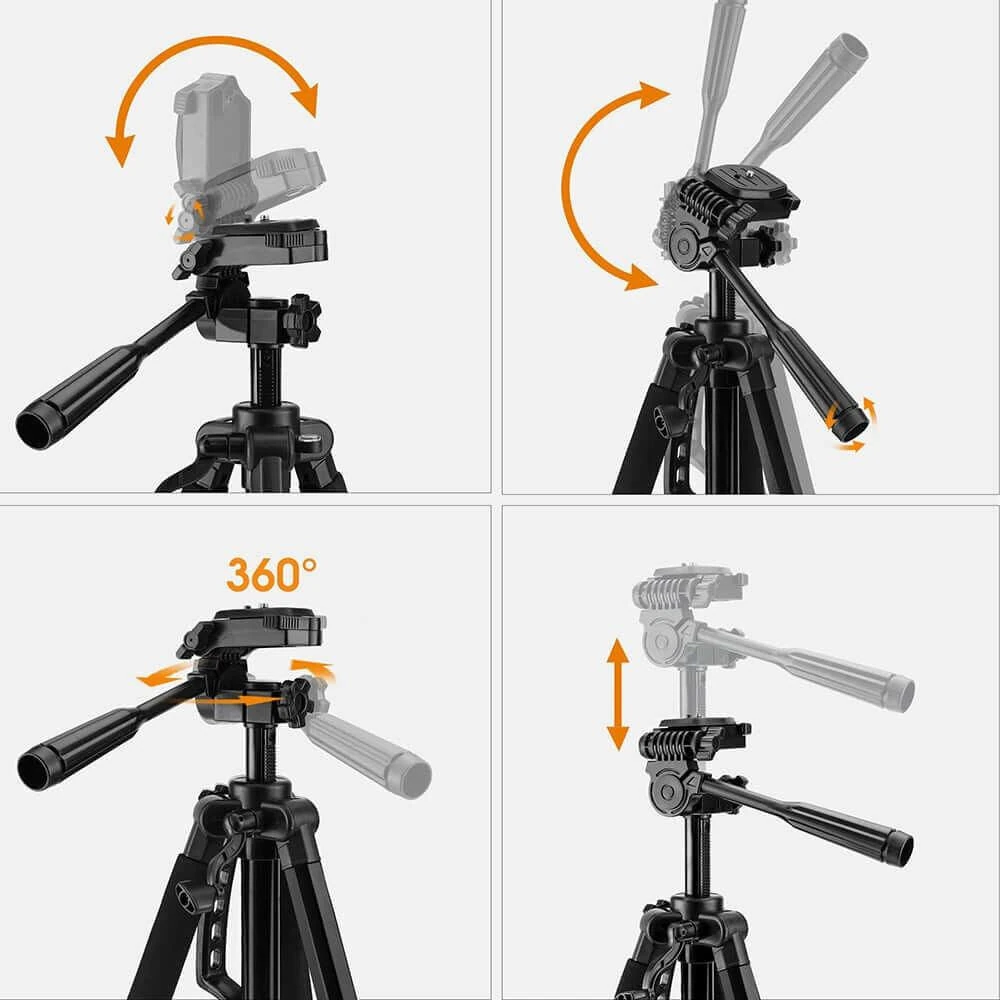 CIGMAN CAT01 Laser Tripod | 1.5M Height 10kg Load | 3-Way Pan Head & Bag - Image 4