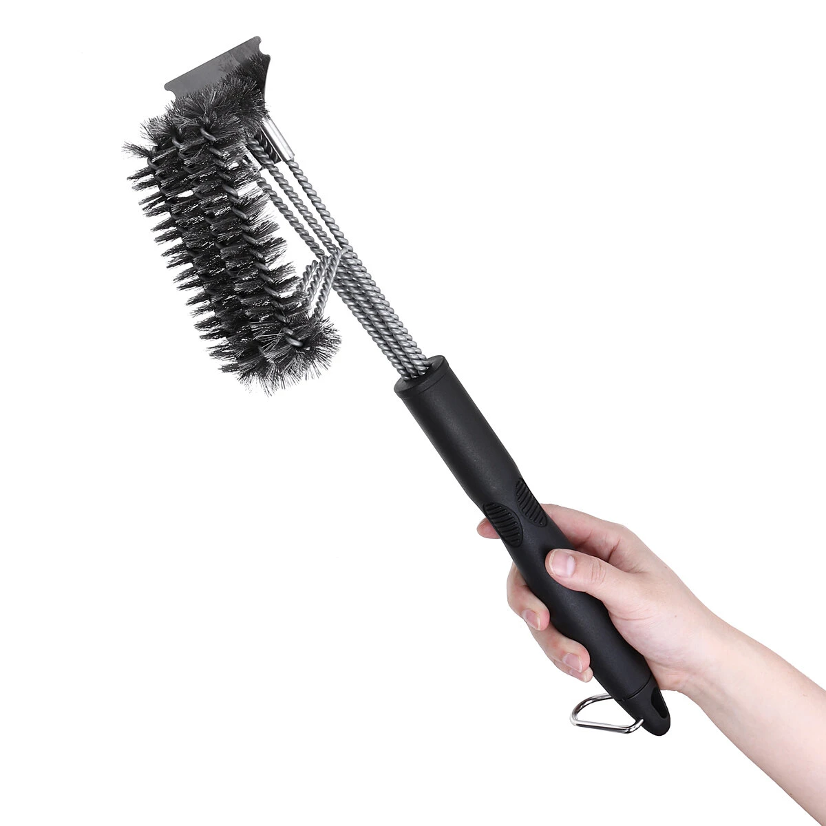 Weber 17 BBQ Grill Brush - Stainless Steel Scraper & Scrubber | Barbecue Cleaning Tool - Image 3