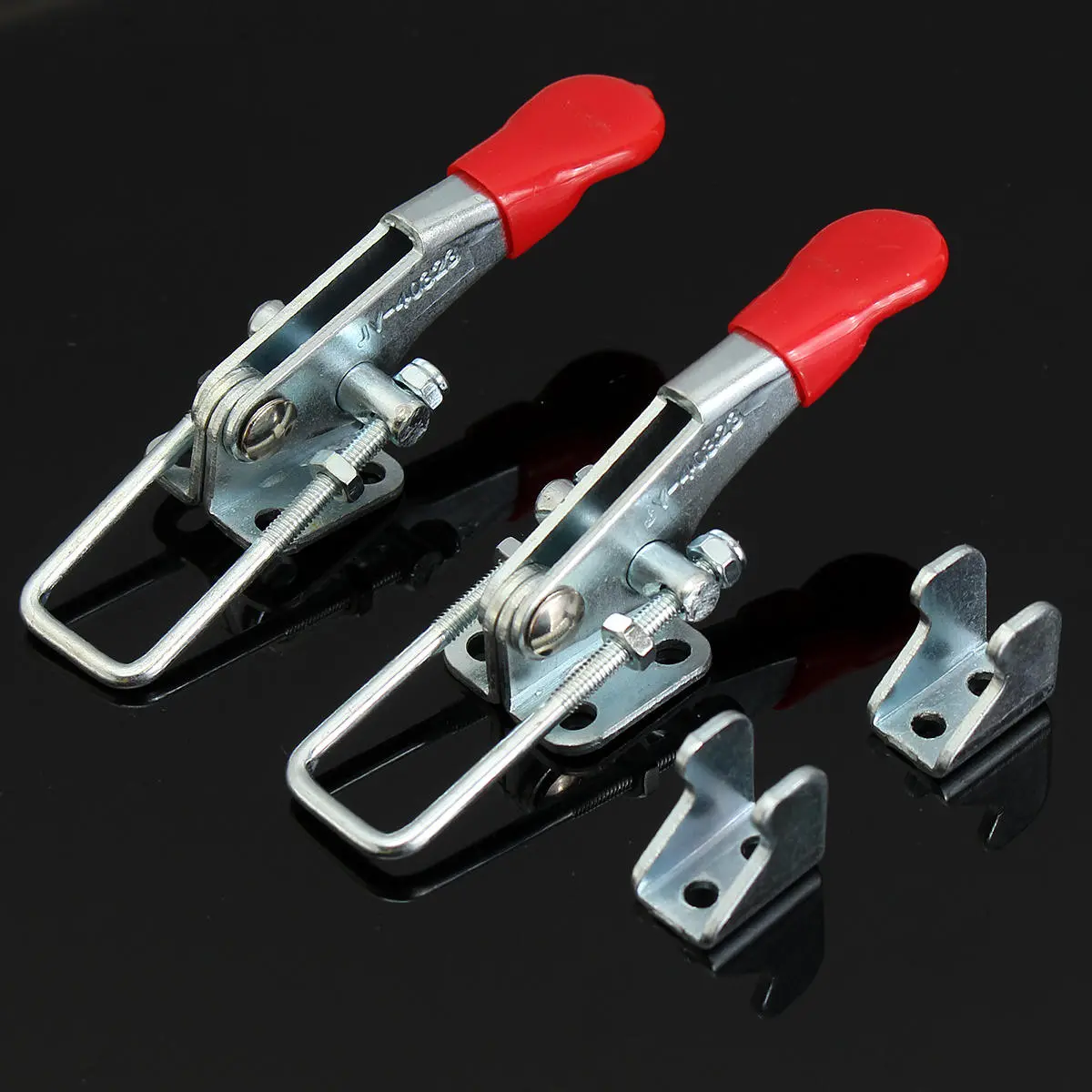 2Pcs Spring Loaded Toggle Latch - Galvanized Iron Hasp for Case Box Chest Trunk - Image 2