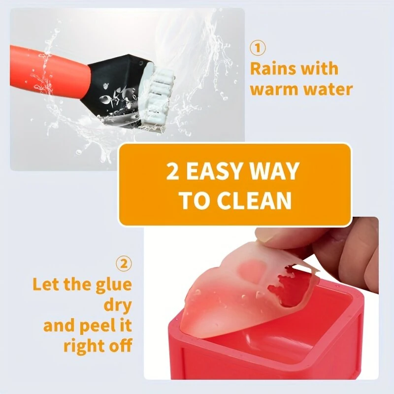 RUITOOL Silicone Glue Brush Kit - Non Stick Adhesive Applicator Easy Clean - Image 3