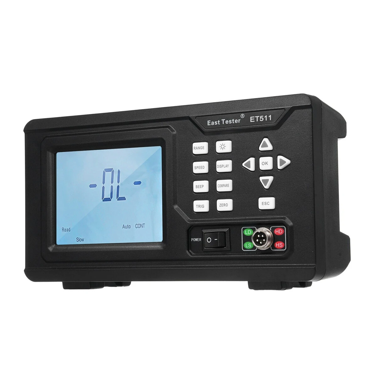 ET511 DC Low Resistance Tester - 10µΩ to 20kΩ Range | Large Backlit LCD | RS232 Interface - Image 4