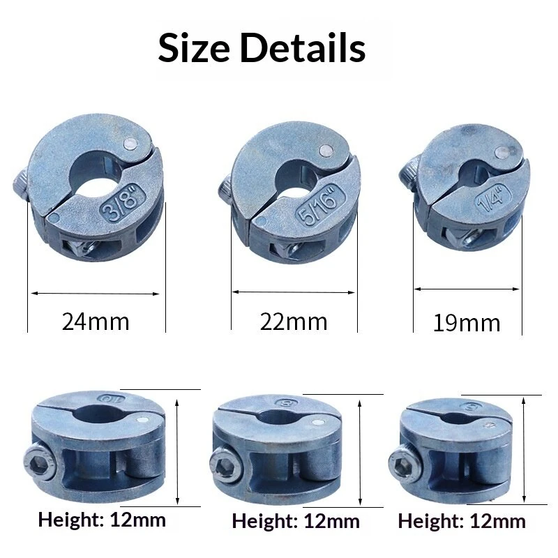 3Pcs Drill Bit Stop Collar Set | High Precision Depth Control 6-10mm | Wrench Included - Image 5