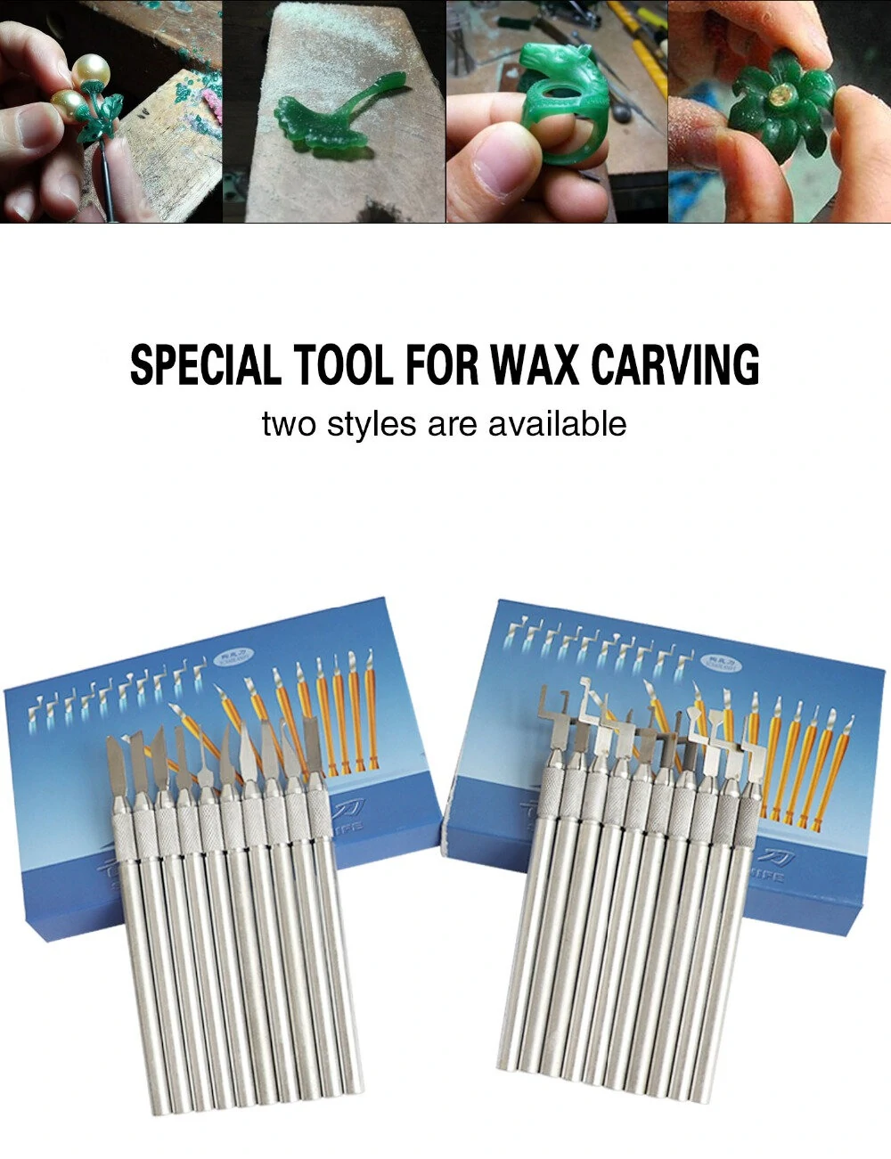 Dental Lab Wax Carving Tool Set - 10pcs Professional Stainless Steel Chisel Knife - Image 5