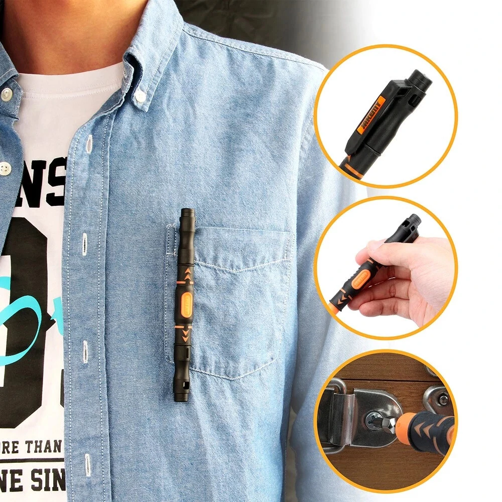 JAKEMY JM-8155 3-in-1 Magnetic Screwdriver Pen | Portable Double-Head Bits - Image 2