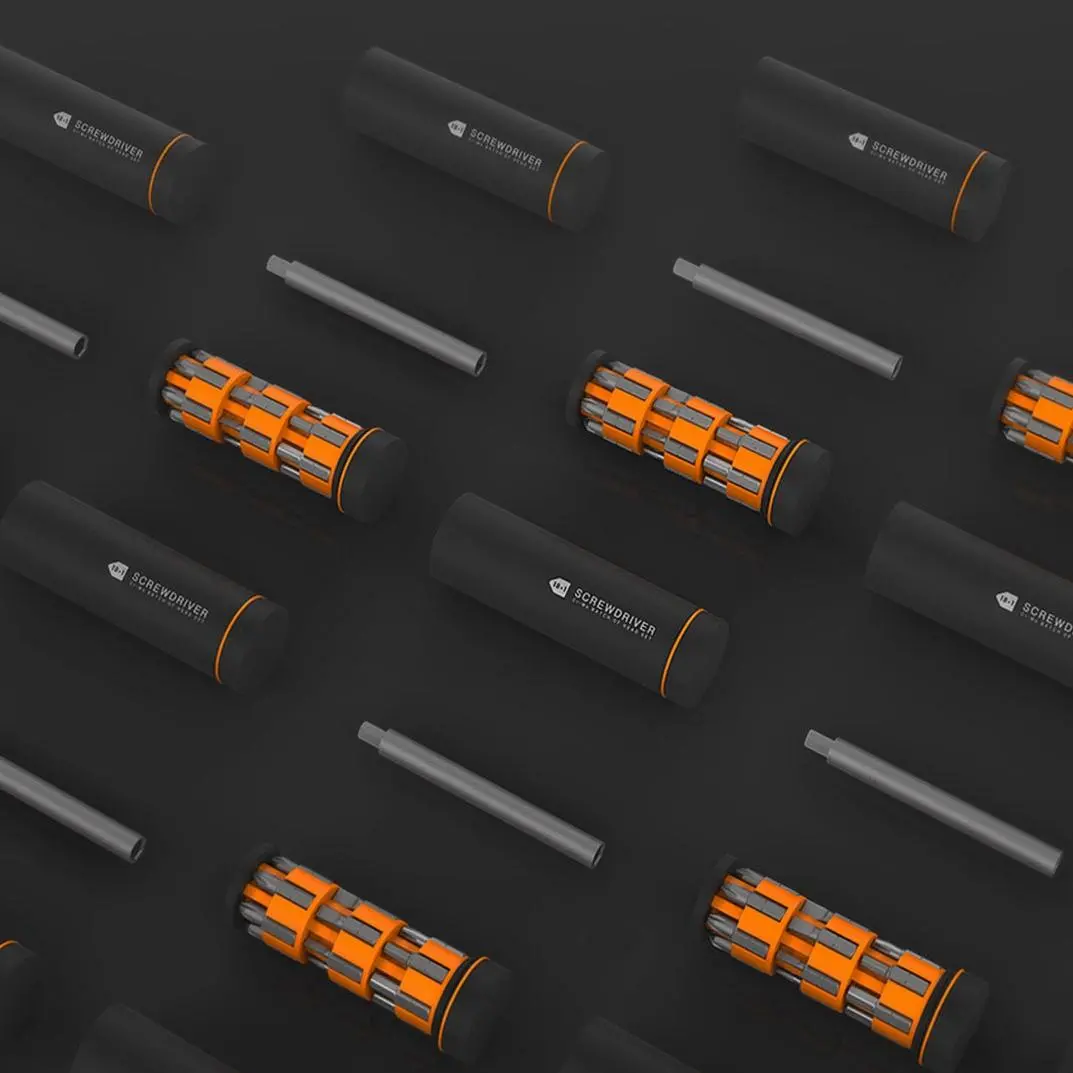 JIUXUN 18-in-1 Screwdriver Set | 18 Bits & Wheel Storage | Household DIY Tool - Image 2