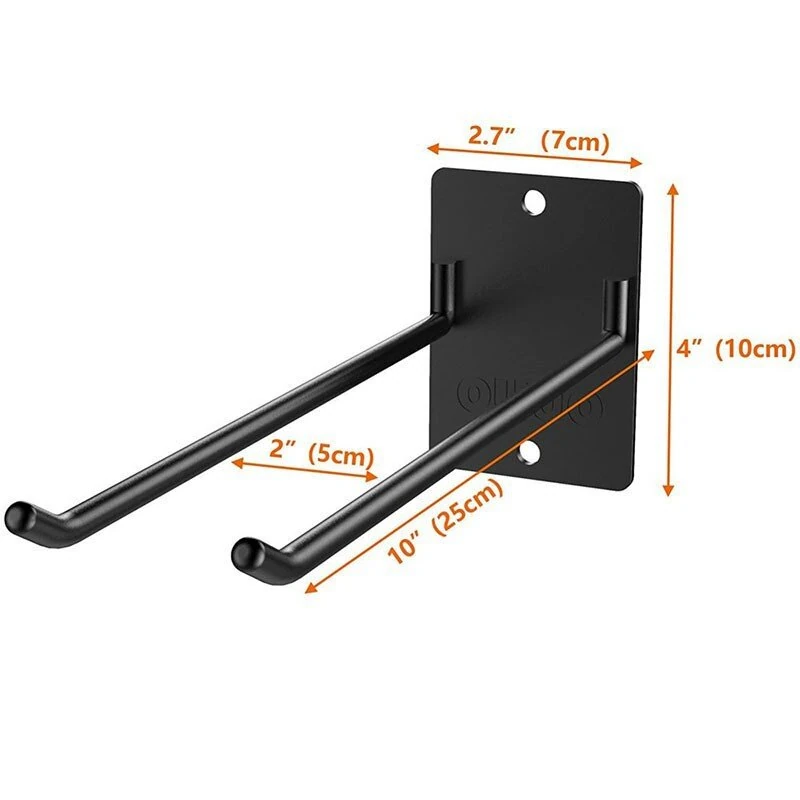 Heavy Duty Iron Wall Mounted Tool Rack - 40lb Capacity Compact Organizer for Garage Workshop - Image 4