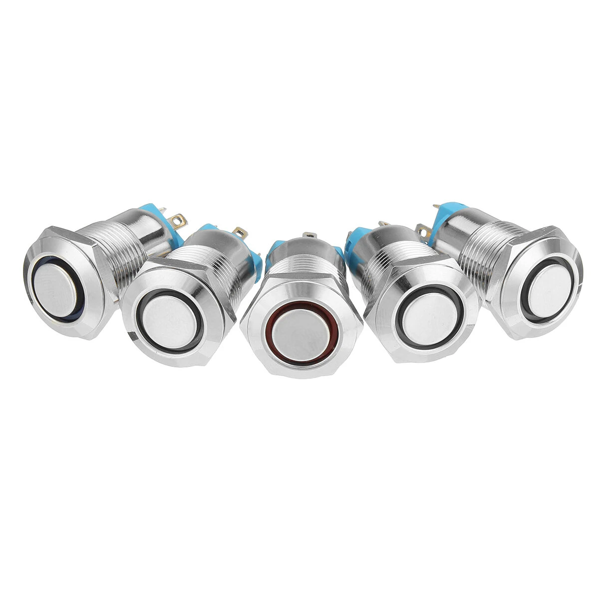 10pcs 12mm Red LED Metal Push Button Switch - 4Pin Latching & Waterproof - Image 3