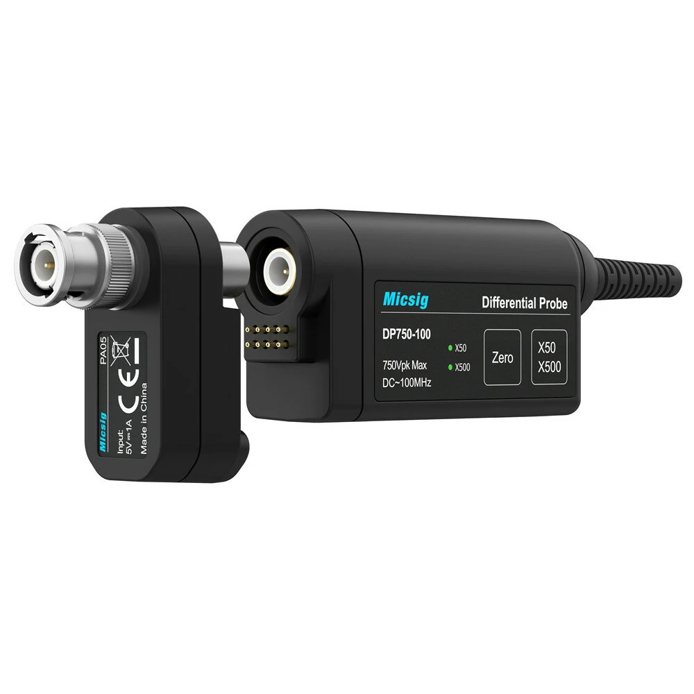 Micsig DP750-100 High Voltage Differential Probe | 100MHz 1000V | 50X/500X Attenuation - Image 4