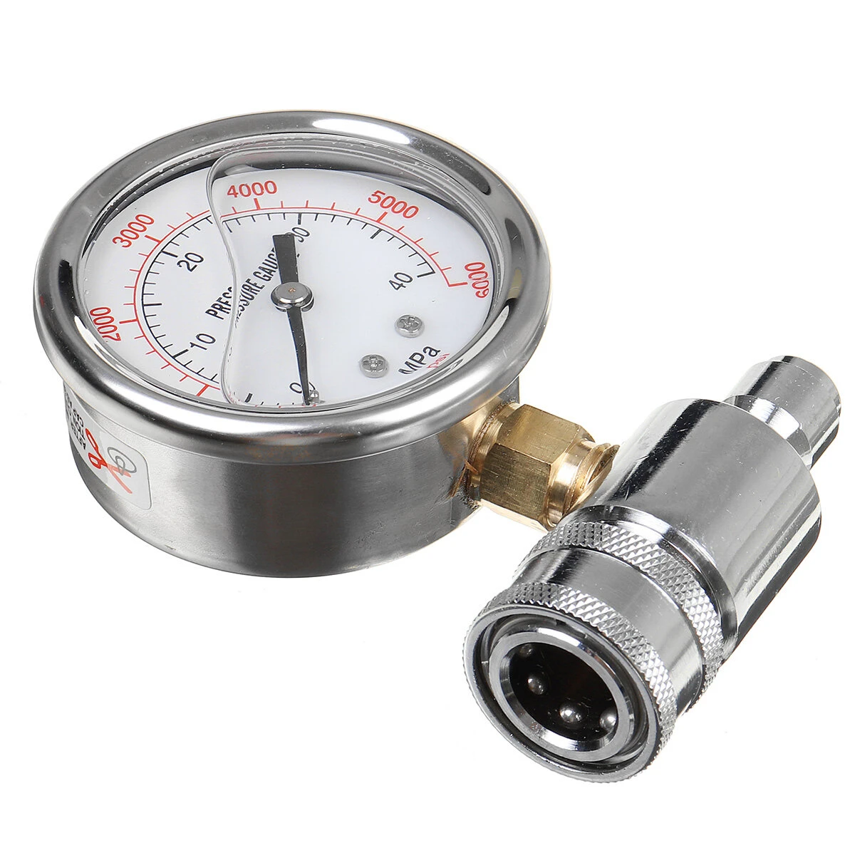 Axial Hydraulic Pressure Gauge - 40MPa 6000PSI Stainless Steel Test Indicator - Image 4