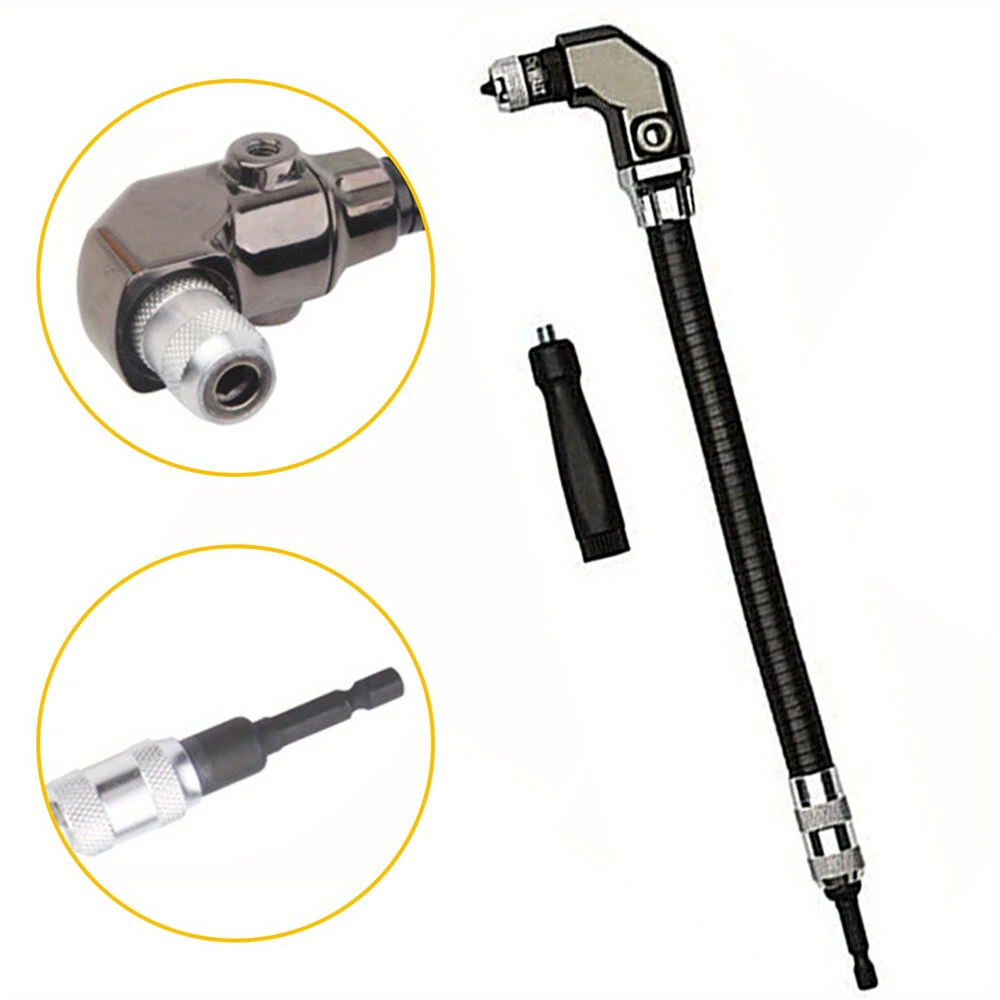 Right Angle Flex Shaft Drill Extension - 90 Degree Adjustable Adapter for Woodworking - Image 5