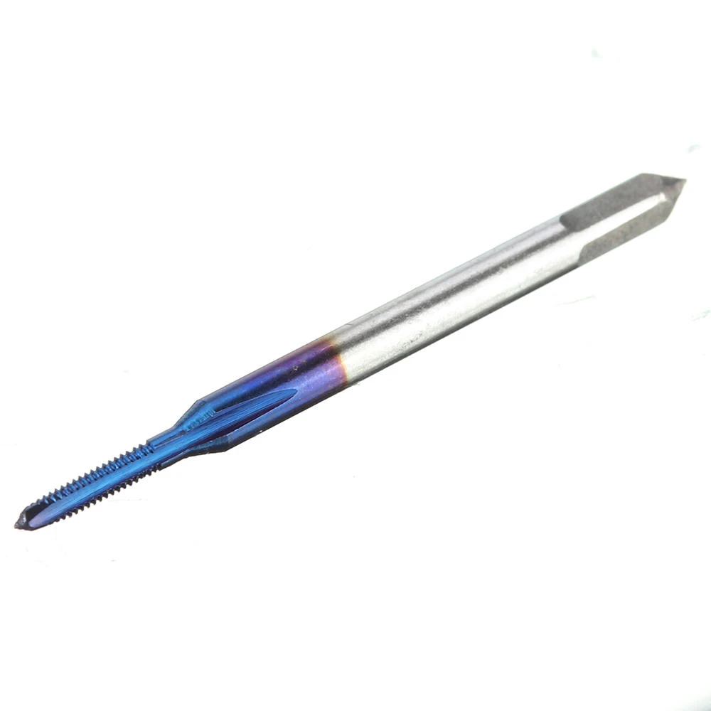 Drillpro M1-1.8 HSS Machine Tap | Nano Blue Coated Metric Thread Straight Flute - Image 3